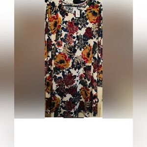 NWT Women XL Midi Dress Long Sleeve Multicolor Floral Whimsy Boho Wedding